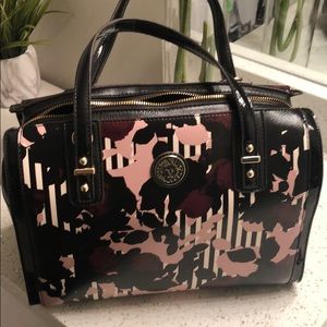 Plum & tan multi colored purse